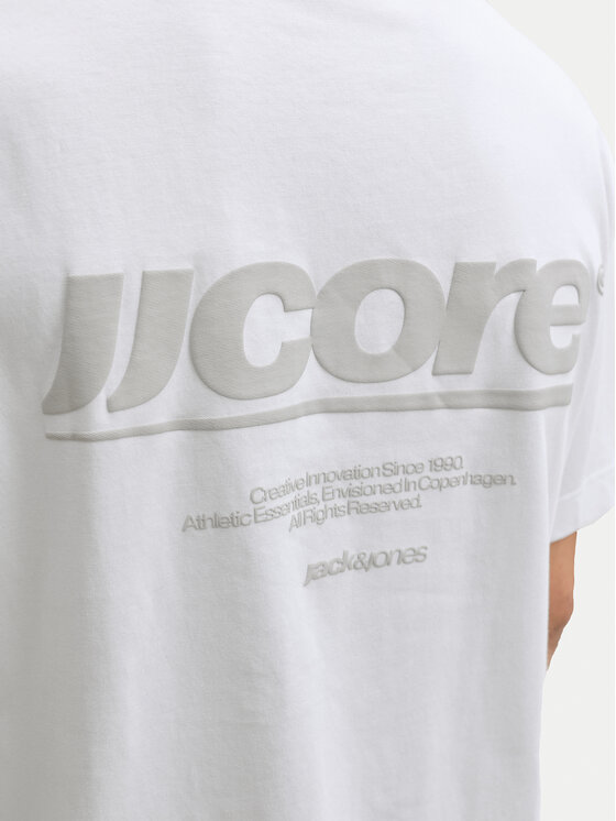 Jack & Jones Jack & Jones Tricou Club 12289842 Alb Relaxed Fit