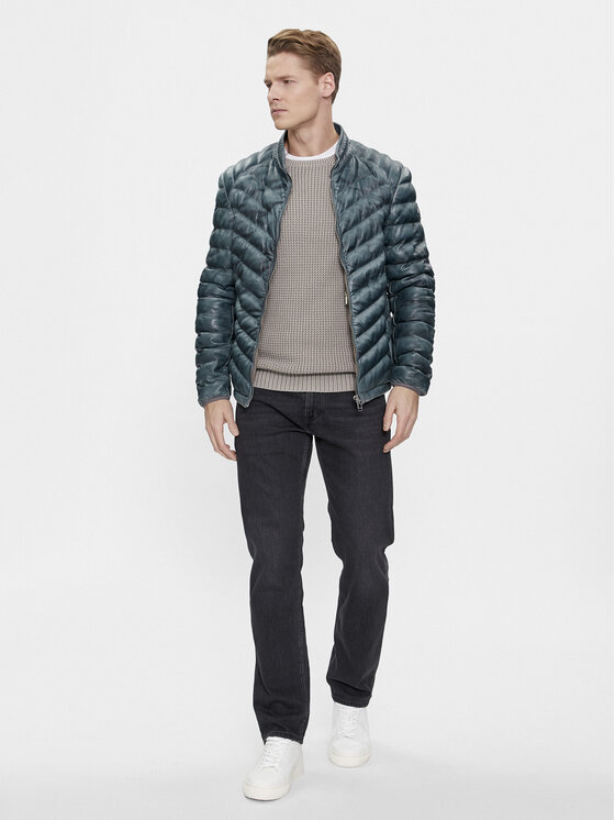 Milestone Milestone Giacca di pelle Msiseo 411013 60310 Turchese Regular Fit