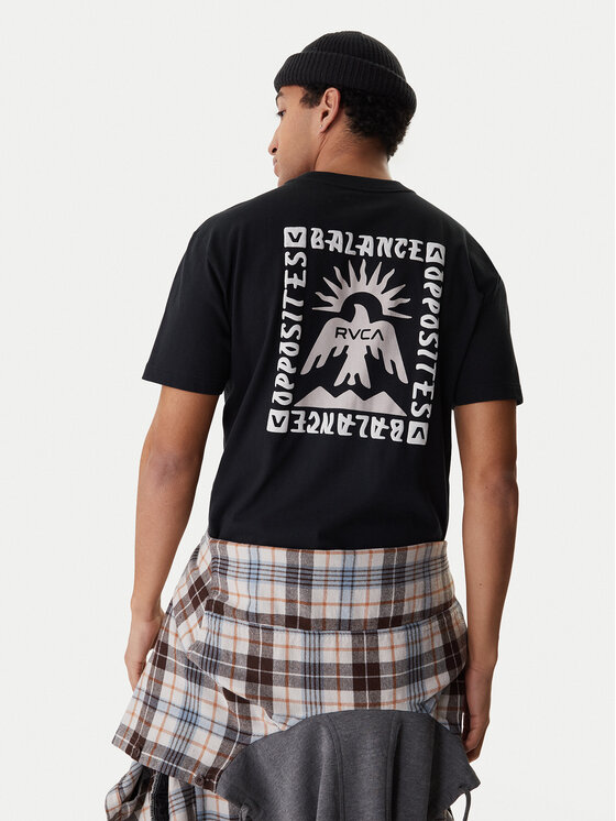 RVCA Tricou Las Cruces EVYZT00279 Negru Regular Fit