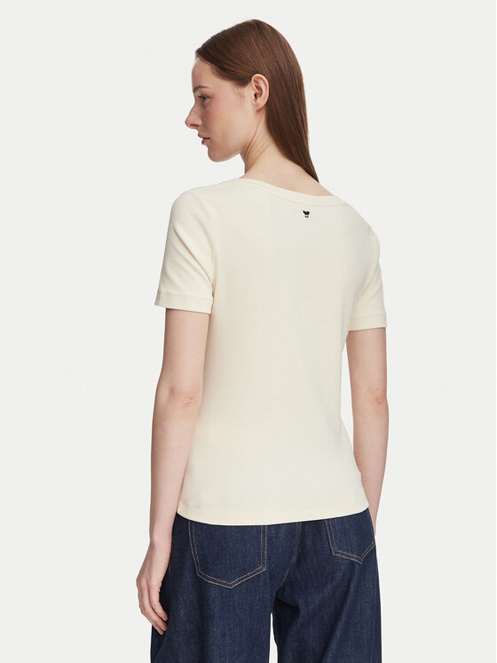 Weekend Max Mara Weekend Max Mara T-Shirt Multij 2625946031 Kremowy Regular Fit