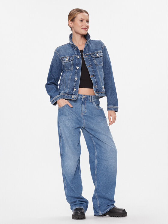 Tommy Jeans Tommy Jeans Traper jakna DW0DW16986 Plava Mom Fit