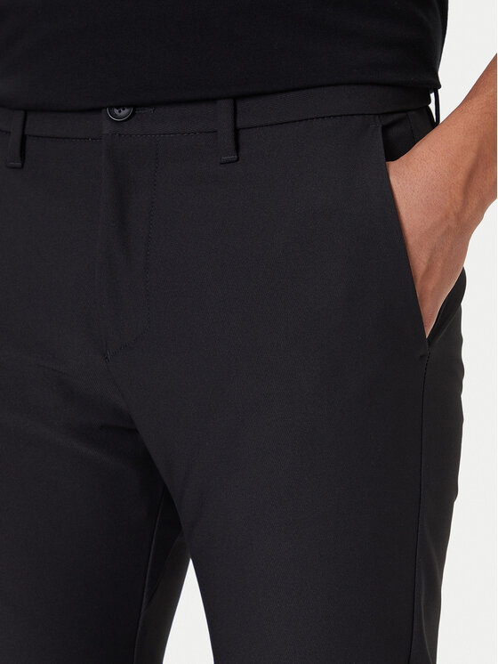 BOSS BOSS Auduma bikses T_Commuter 50544245 Melns Slim Fit