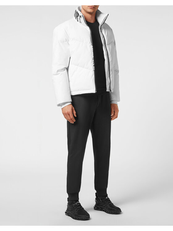 Plein Sport Plein Sport Vatovaná bunda 155 Bílá Regular Fit