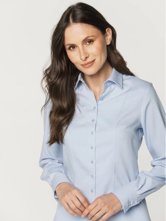 Willsoor Willsoor Koszula 61469 Niebieski Slim Fit