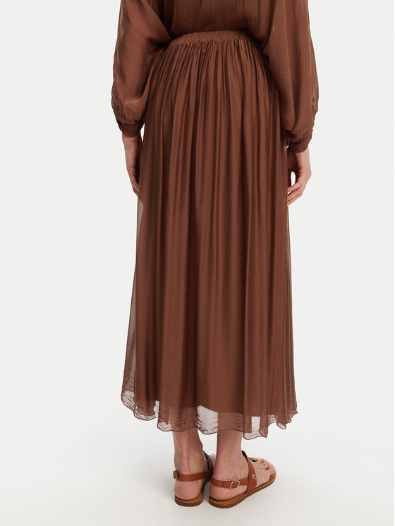 ViCOLO ViCOLO Миди пола TD0022 Кафяв Regular Fit