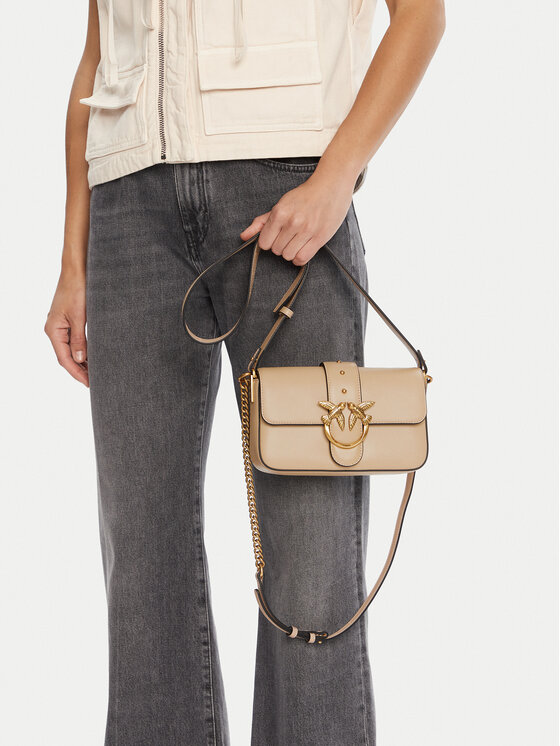 PINKO Geantă Love One Mini Slouchy Fl PE 25 PLTT 104340 A0QO Bej