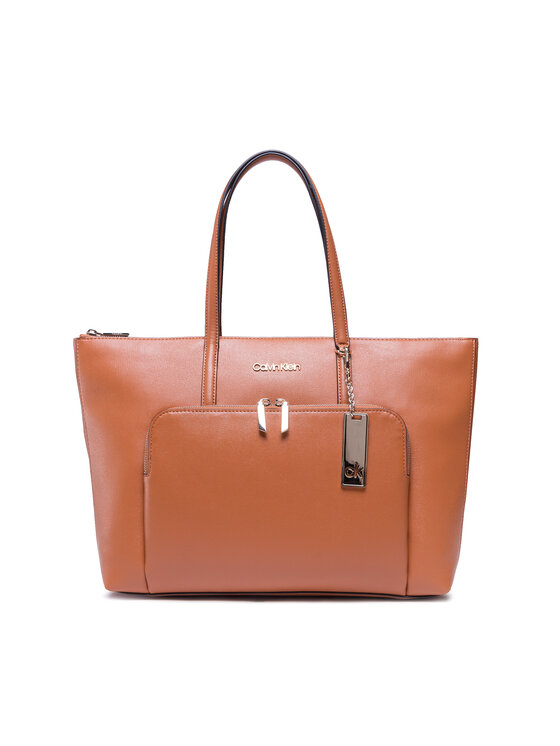 Borsetta Shopper Lg Saffiano K60K608554 Marrone