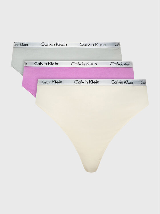 Calvin Klein Underwear 3 stringu pāru komplekts 000QD3800E Daudzkrāsains