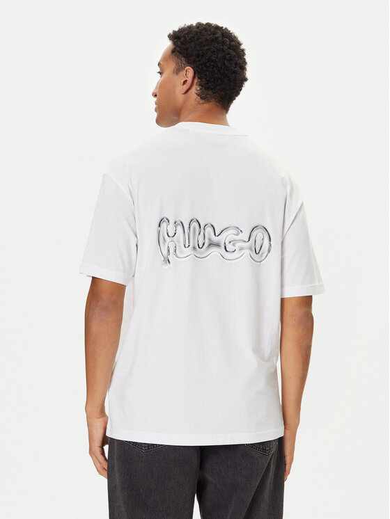 HUGO HUGO Tričko Nyrotee 50549769 Biela Loose Fit