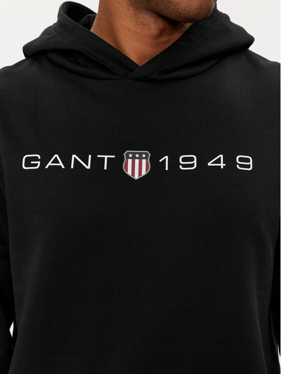 Gant Gant Bluza Graphic 2003244 Czarny Regular Fit