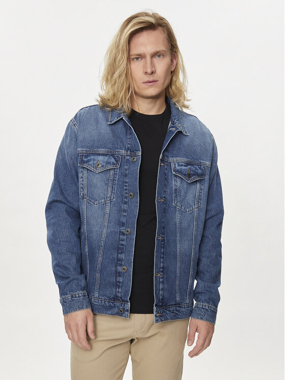 Pepe Jeans Giacca di jeans Pinners PM402715 Blu Regular Fit, taglia : M
