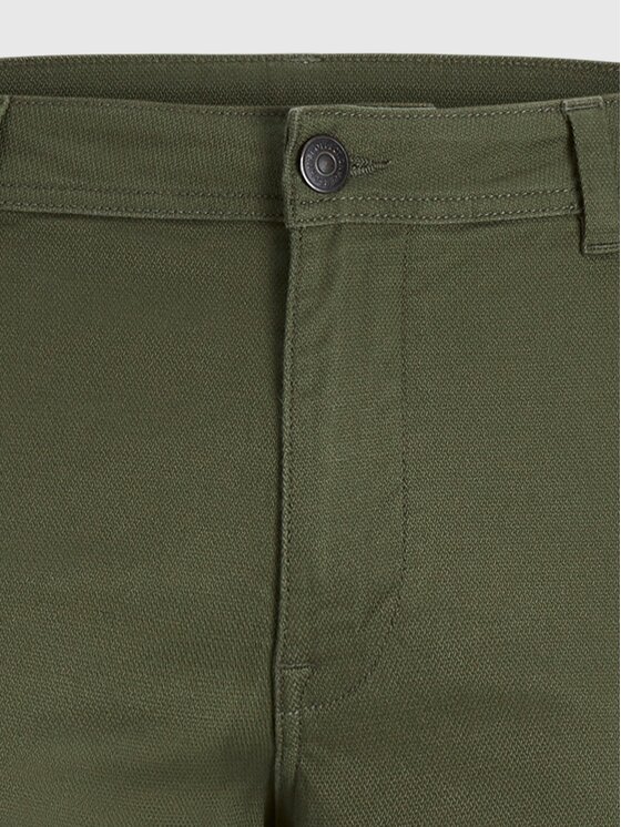 TeeShoppen TeeShoppen Chinosy 'Perform Collection' Zielony Regular Fit
