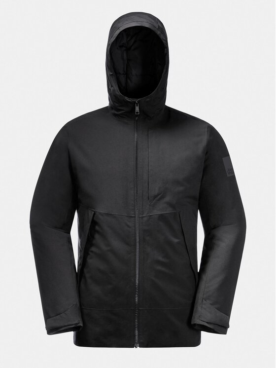 Jack Wolfskin Jack Wolfskin Kurtka zimowa Tempelhof Jkt 1115491 Czarny Regular Fit