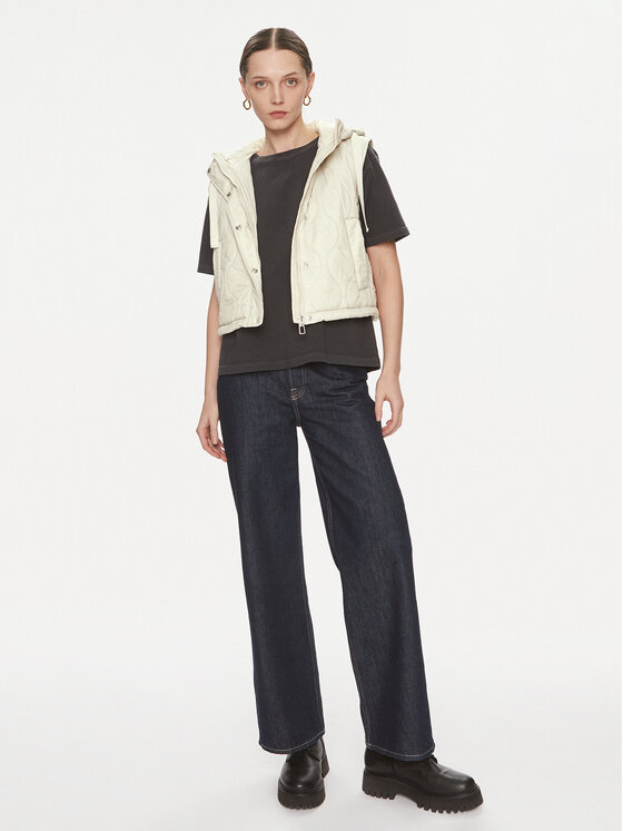 ONLY ONLY Bezrękawnik Valentina 15315383 Écru Regular Fit