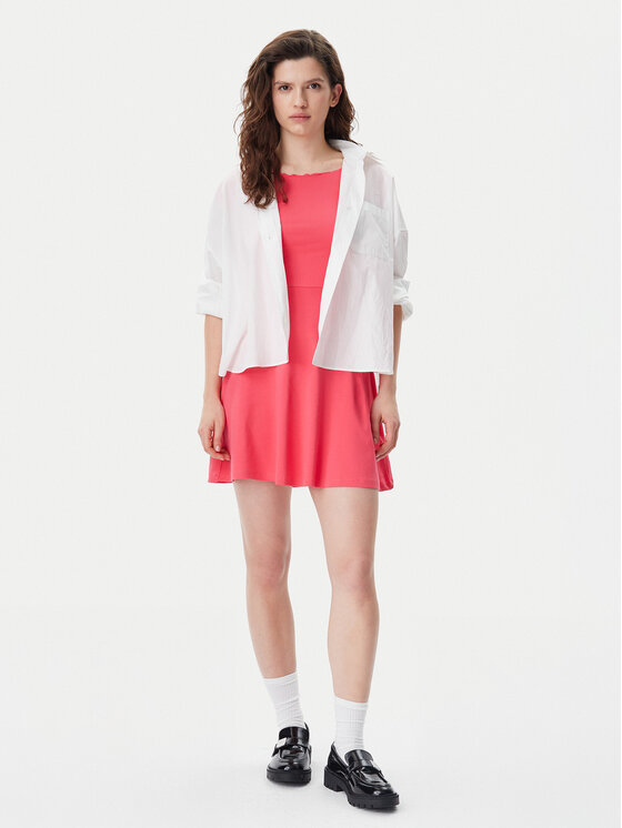 Tommy Jeans Tommy Jeans Лятна рокля Babylock DW0DW20614 Розов Slim Fit