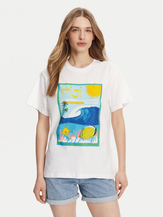 Roxy Roxy T-shirt ERJZT05899 Bijela Relaxed Fit