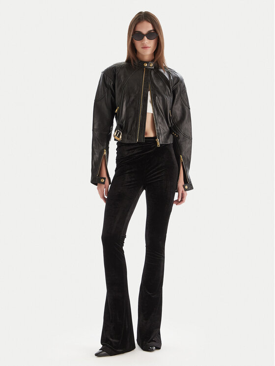 Versace Jeans Couture Versace Jeans Couture Kožená bunda 79HAVP03 CP021 Čierna Regular Fit