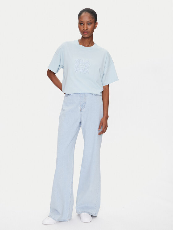ViCOLO ViCOLO Tricou RD0119 Albastru celest Regular Fit