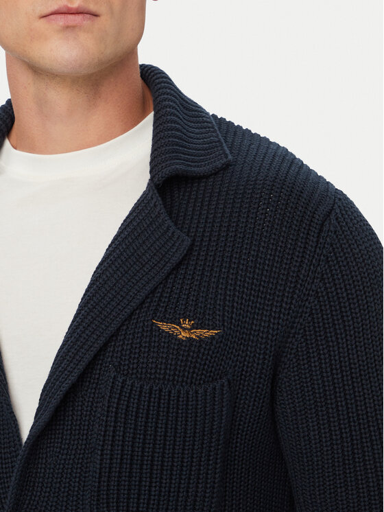 Aeronautica Militare Aeronautica Militare Kardigan 262MA1666UL00409 Tamnoplava Regular Fit