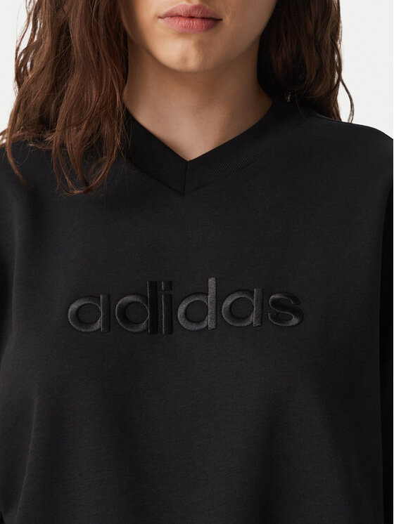 adidas adidas Hanorac Seasonal Essentials Stain V-Neck Sweatshirt KS2800 Negru Regular Fit