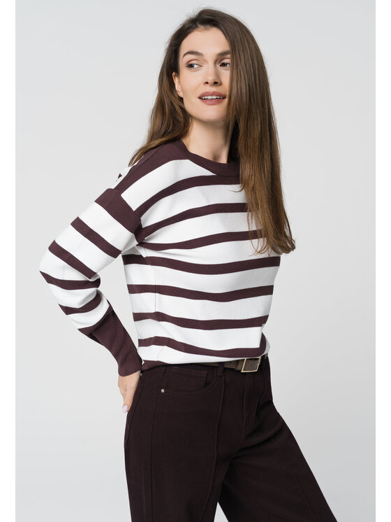 Volcano Volcano Sweter s-zita Biały Regular Fit