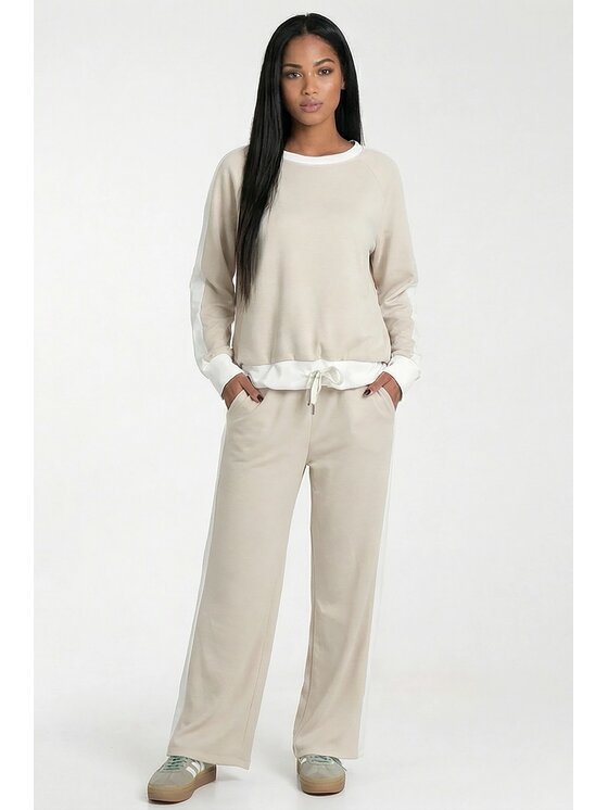 FIGL FIGL Φόρμα M1314 Μπεζ Straight Fit