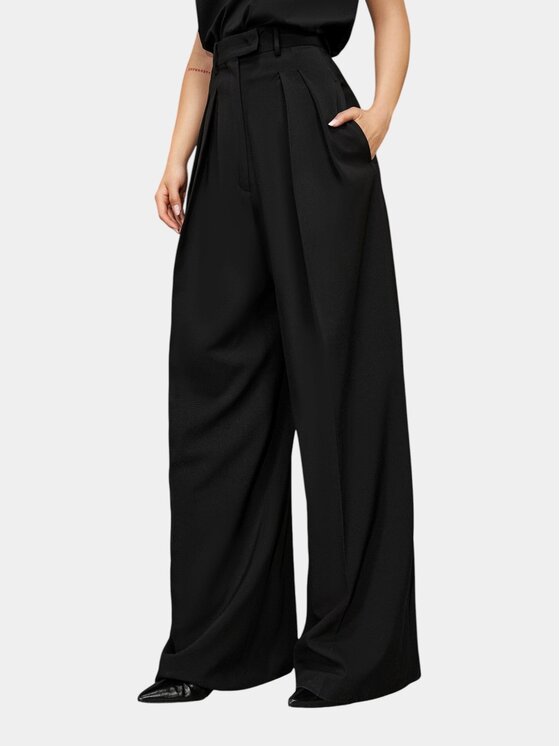 MADE BY SOCIETY MADE BY SOCIETY Spodnie materiałowe GHOST VECTOR Pants - P27150 Czarny Basic Fit