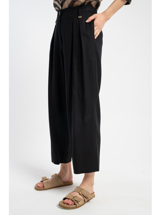 CLICK CLICK Παντελόνι υφασμάτινο 30-423 Μαύρο Relaxed Fit