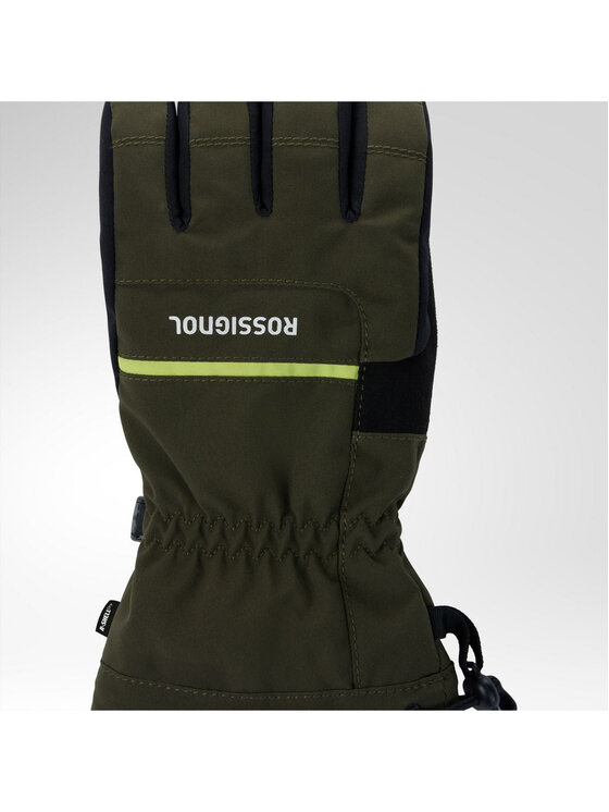 Rossignol Rossignol Rękawice narciarskie Jr Roc Ski Gloves R-Shell Dry Zielony ciemny