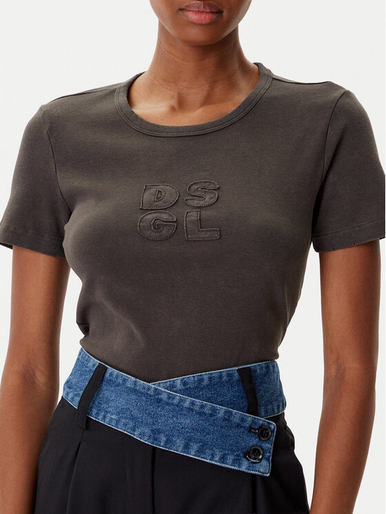 Desigual Desigual Tricou Praga 25WWTK46 Gri Regular Fit
