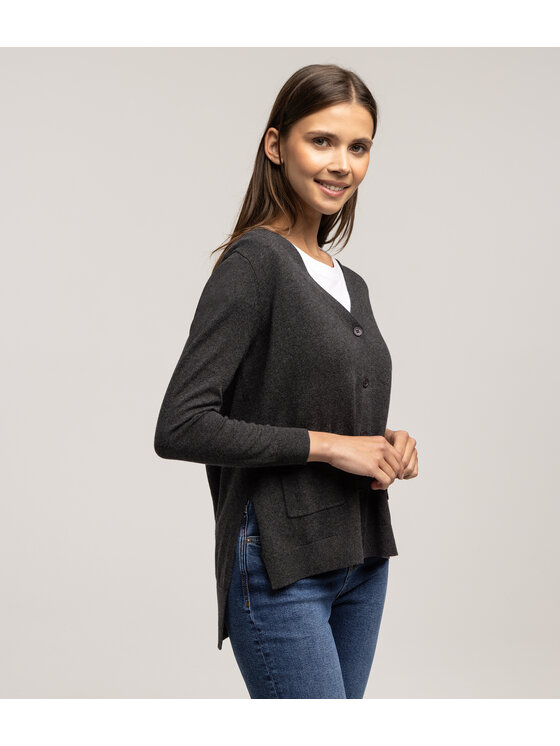 Lee Cooper Lee Cooper Kardigan COEMI 8145 Szary Regular Fit