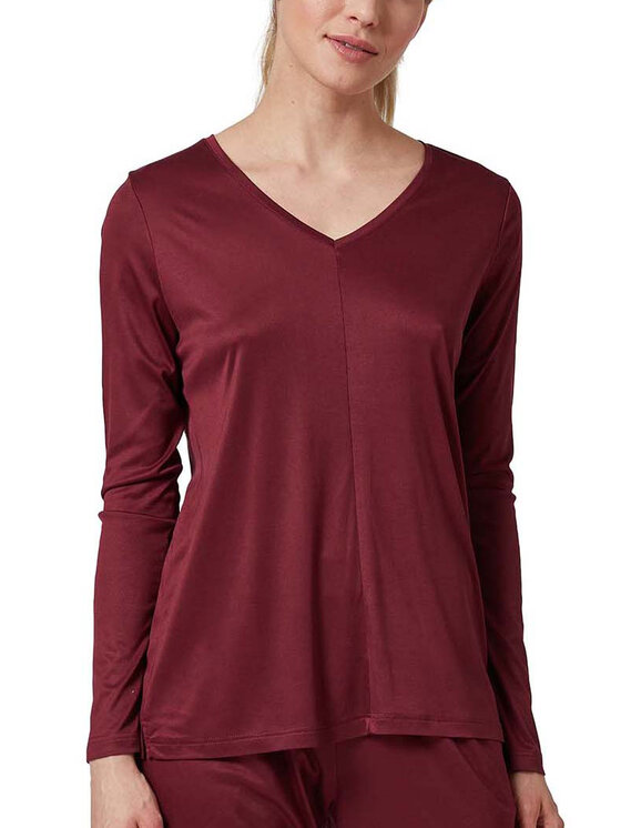 Huber Huber T-Shirt 018265 Bordowy Regular Fit