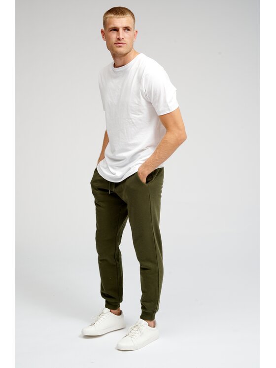 TeeShoppen TeeShoppen Joggery 'Basic Collection' Zielony Regular Fit