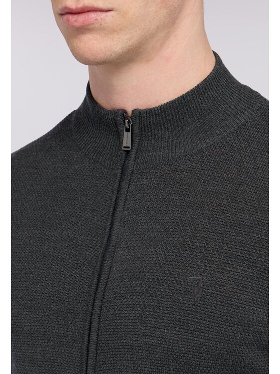 Trussardi Trussardi Cardigan M0238000025N013 Grigio Regular Fit