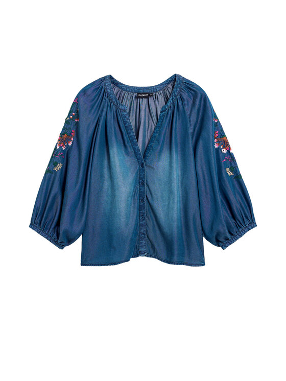Desigual Desigual džinsiniai marškiniai 26SWBW16 Tamsiai mėlyna Relaxed Fit