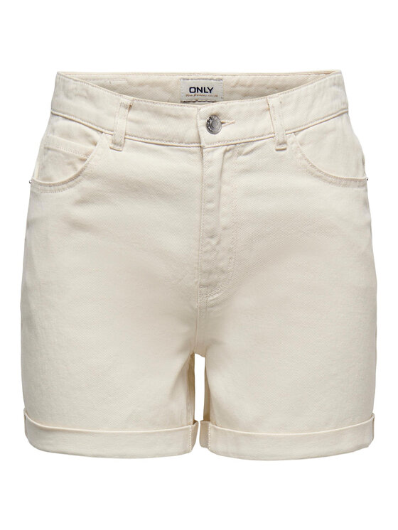ONLY ONLY Дънкови шорти 15230571 Бежов Regular Fit