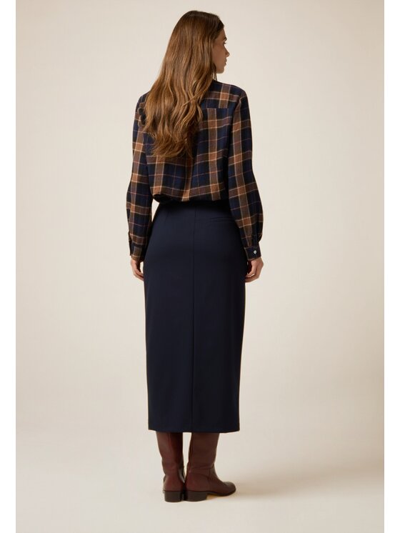 Oltre Oltre Gonna midi 1014R001571N034 Blu Slim Fit