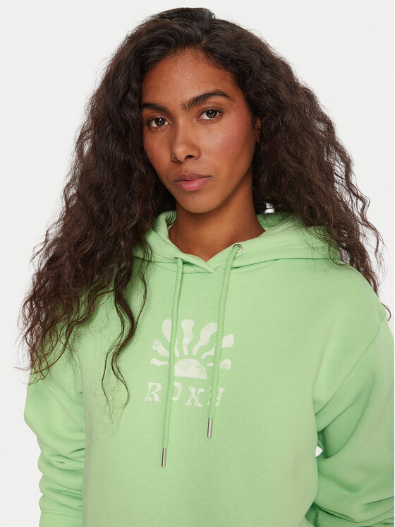 Roxy Roxy Світшот Surf Stoked ERJFT05021 Зелений Regular Fit