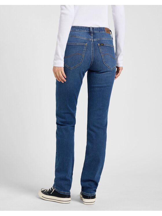 Lee Lee Jeansy MARION Niebieski Straight Leg