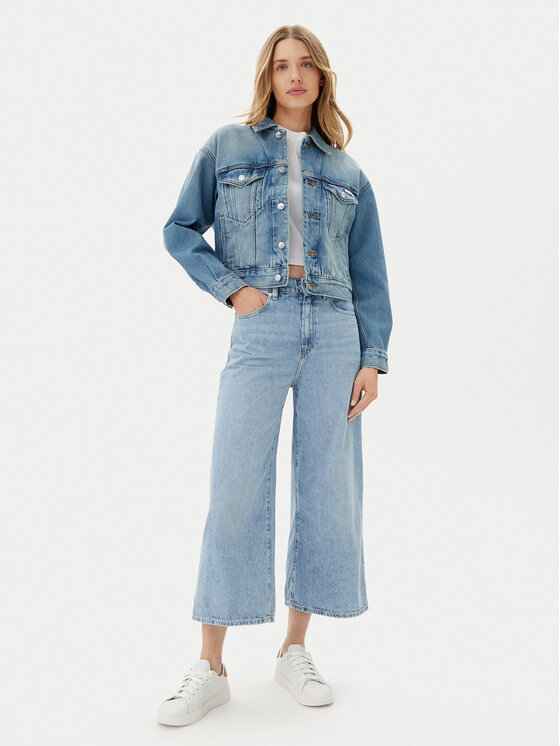 Calvin Klein Calvin Klein Jeansová bunda LV047B075G Modrá Regular Fit