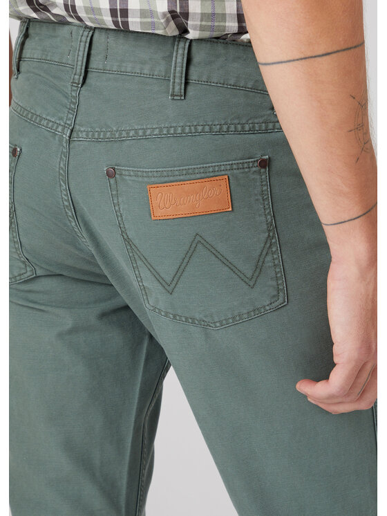 Wrangler Wrangler Jeansy GREENSBORO Zielony Straight Fit