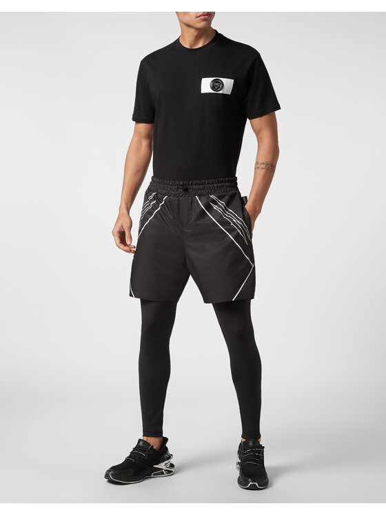 Plein Sport Plein Sport Legginsy 13225 Czarny Active Fit