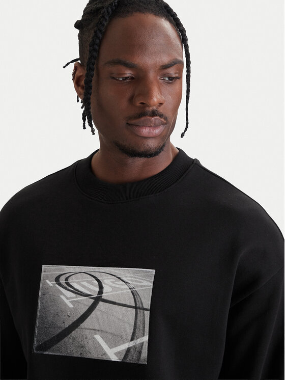 HUGO HUGO Mikina Dweel 50558389 Čierna Relaxed Fit