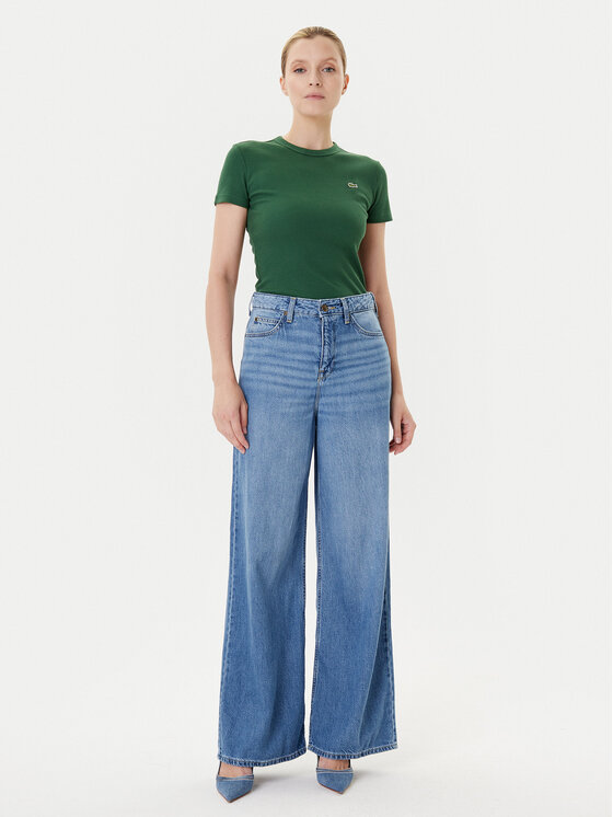 Lacoste Lacoste Тишърт TF5538 Зелен Slim Fit