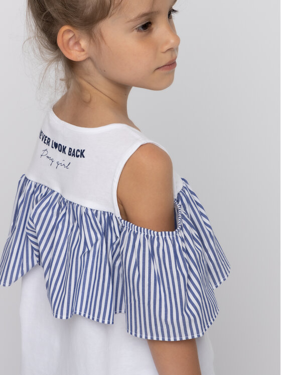 Primigi Primigi Bluză 43233561 Alb Regular Fit
