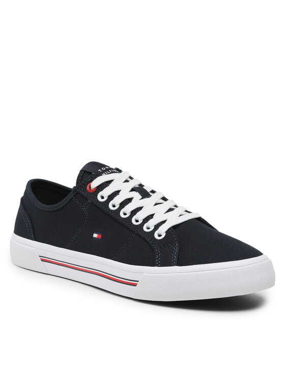 Tommy Hilfiger Tommy Hilfiger Tenisówki Core Corporate Vulc Canvas FM0FM04560 Granatowy