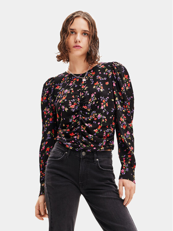 Desigual Bluză 23WWBW36 Negru Regular Fit