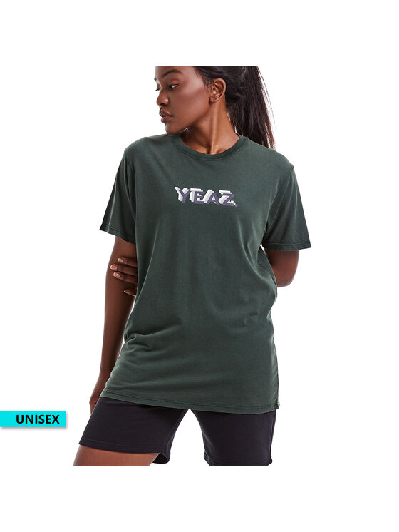 Yeaz Yeaz T-Shirt CHAWLAY T-Shirt Zielony Loose Fit