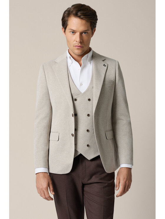Lancerto Lancerto Marynarka Bevagna MA131126000013 Beżowy Regular Fit