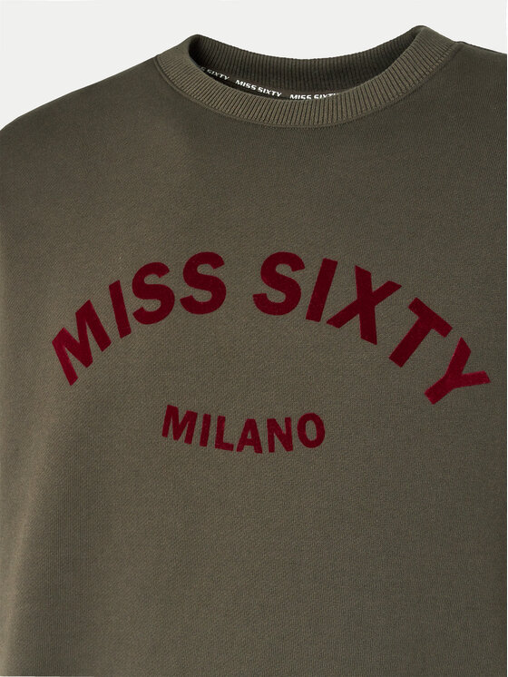 Miss Sixty Sweatshirt 6L4TJ1740000 Kaki Relaxed Fit Modivo